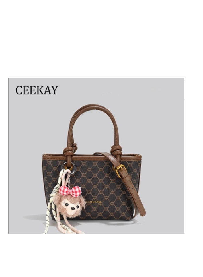 CEEKAY Female High-End Light luxury Niche Retro Small Tote Crossbody Bag - Image 1