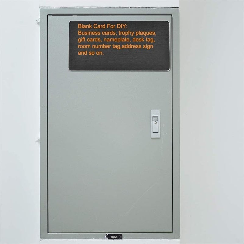 بطاقات عمل فارغة من الألومنيوم المؤكسد الأسود 80x40x0.5 مم 15 قطعة للحفر بالليزر DIY - Image 3