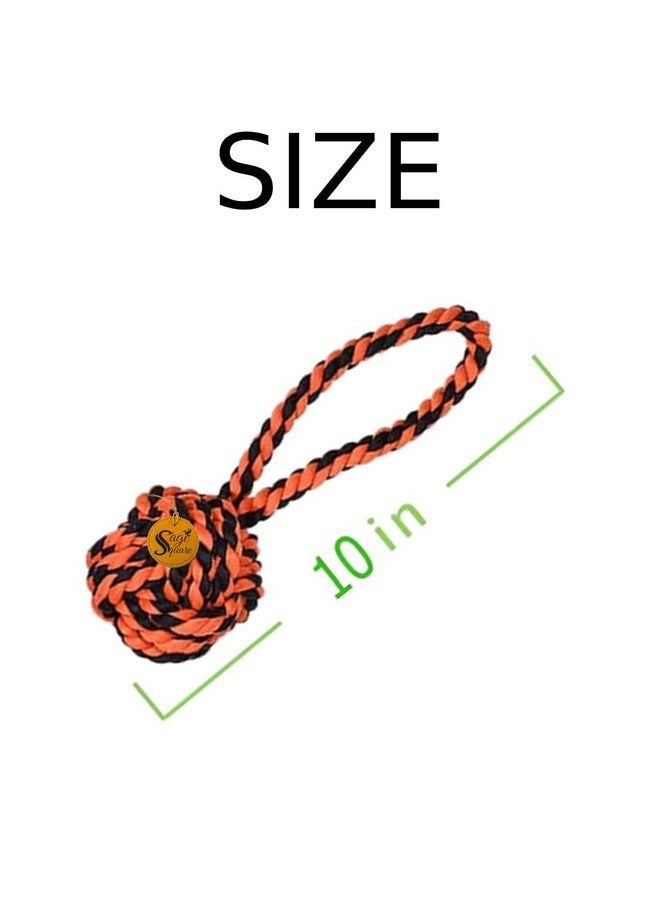 Sage Square Dog Chew Toys, Tough Dog Toys For Aggressive Chewers Large Breed, Heavy Duty Dental Toys Kit For Medium Dogs, Knots Indestructible Dog Toys, Cotton Puppy Teething Chew Toy -Colour May Vary - Image 3