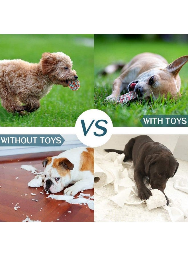 Sage Square Dog Chew Toys, Tough Dog Toys For Aggressive Chewers Large Breed, Heavy Duty Dental Toys Kit For Medium Dogs, Knots Indestructible Dog Toys, Cotton Puppy Teething Chew Toy -Colour May Vary - Image 5