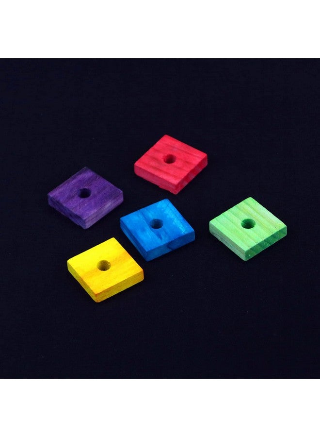 بيناري ايه بي سي لعبة مضغ الطيور من BinaryABC، ألعاب عض الطيور، ألعاب مكعبات خشبية للببغاء، 20 قطعة (ألوان مختلطة) - Image 2