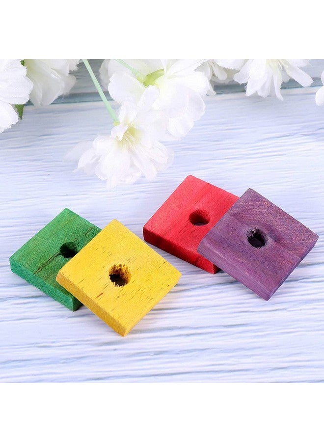 بيناري ايه بي سي لعبة مضغ الطيور من BinaryABC، ألعاب عض الطيور، ألعاب مكعبات خشبية للببغاء، 20 قطعة (ألوان مختلطة) - Image 3