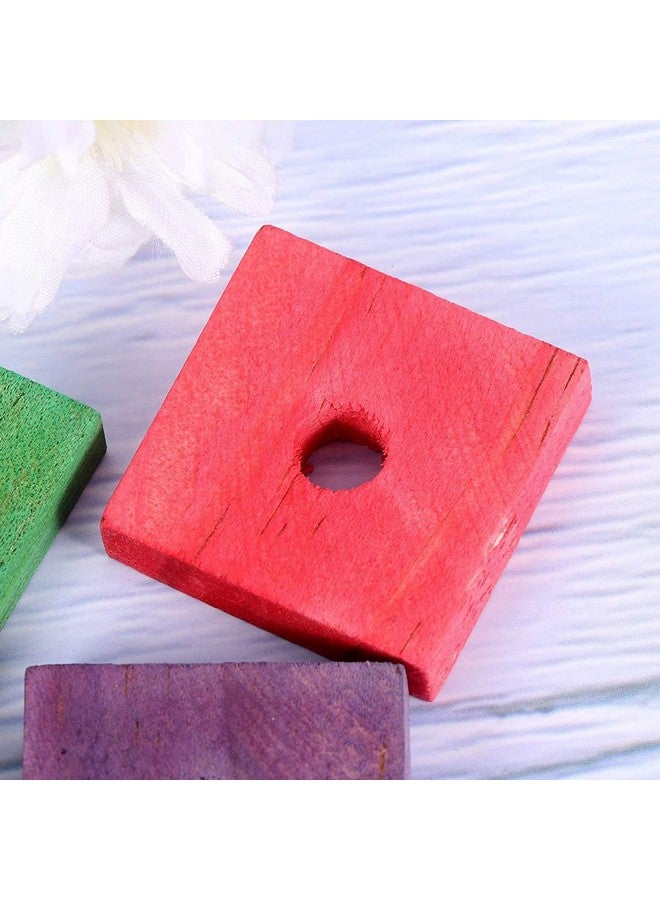 بيناري ايه بي سي لعبة مضغ الطيور من BinaryABC، ألعاب عض الطيور، ألعاب مكعبات خشبية للببغاء، 20 قطعة (ألوان مختلطة) - Image 4