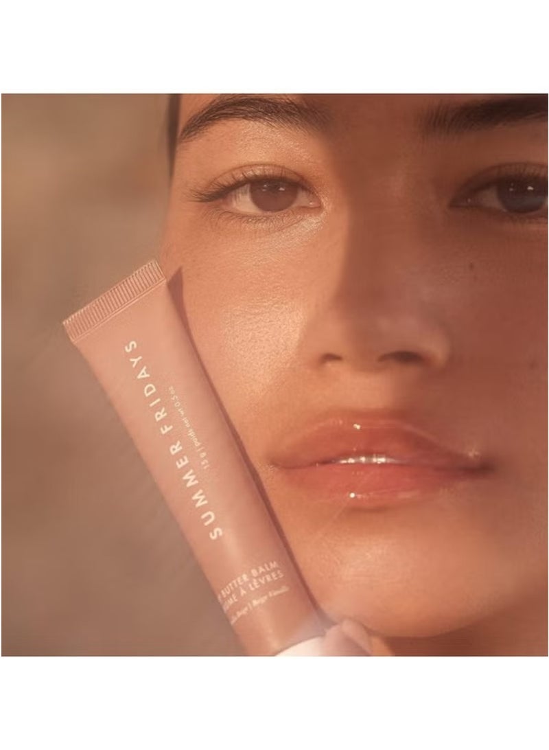 SUMMER FRIDAYS Summer Fridays Lip Butter Balm - Conditioning Lip Mask and Lip Balm for Instant Moisture, Shine and Hydration - Sheer-Tinted, Soothing Lip Care - Vanilla Beige (.5 Oz) - Image 3