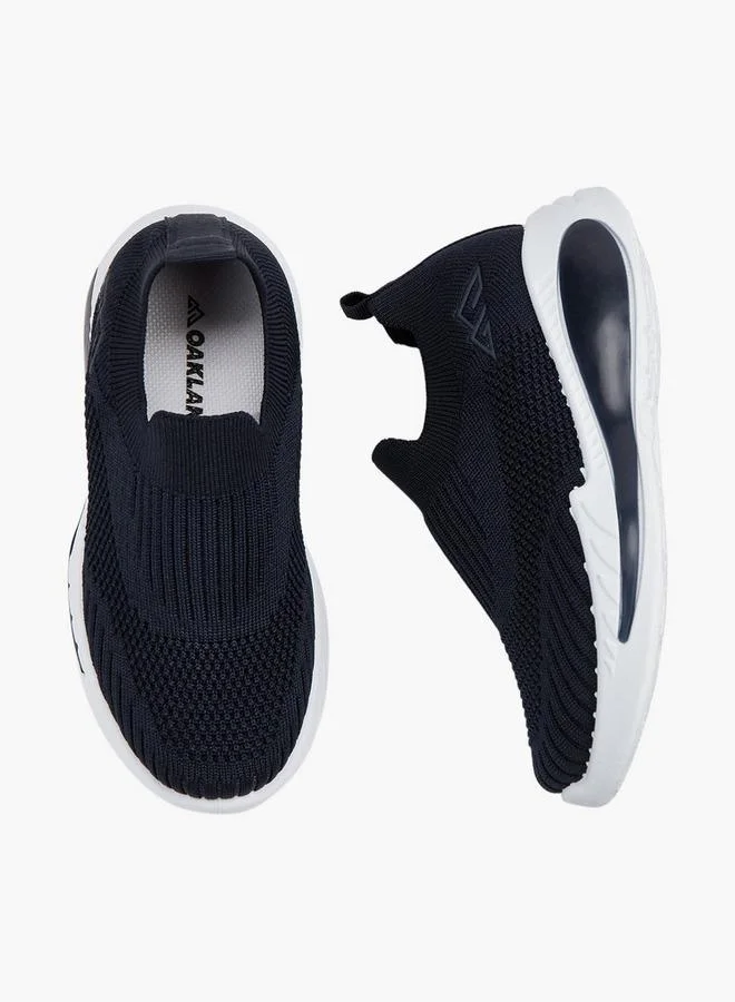 Textured Slip-On Sports Shoes With Pull Tab