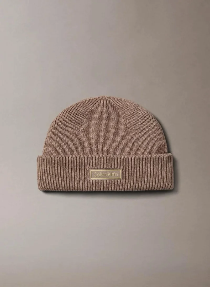 Calvin Klein Wool Cashmere Blend Fisherman Beanie