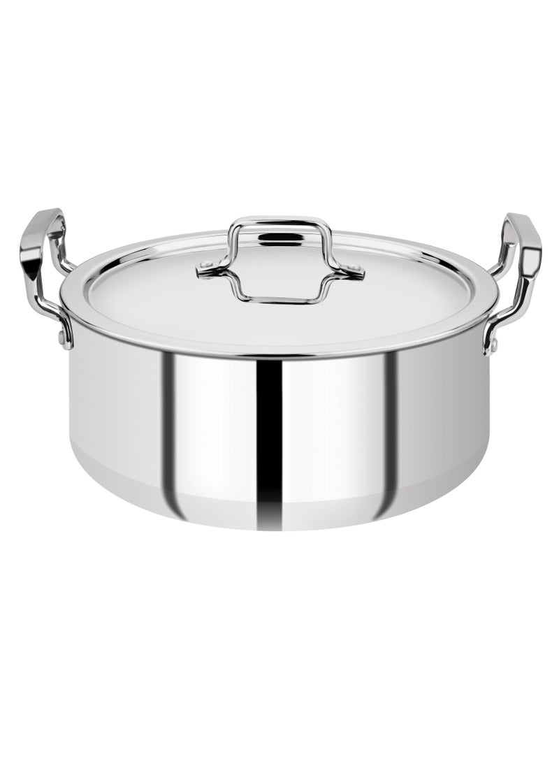 MILLERHAUS - Millerhaus Triply Biryani Pot With S/S Lid 32Cm , Non-Reactive Cooking Surface Tri-ply stainless steel - Image 1