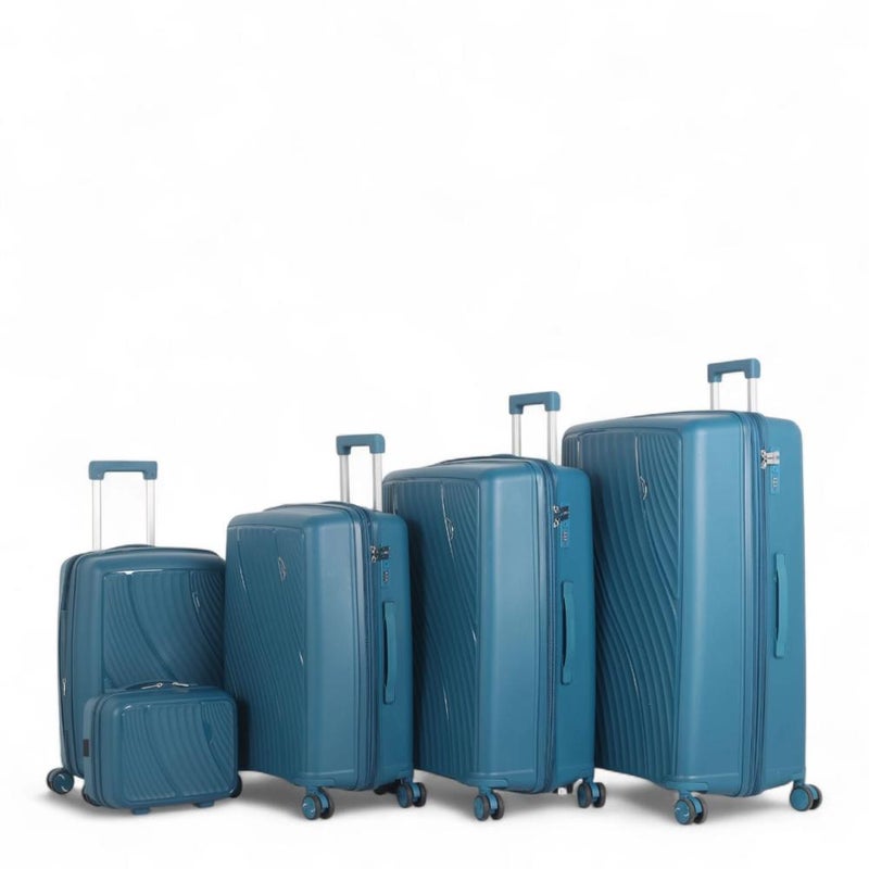 Aviator Luxury Complete Luggage Set - 5 Pieces of Shatterproof Polypropylene (Large Sizes & Superior Features) - Image 1