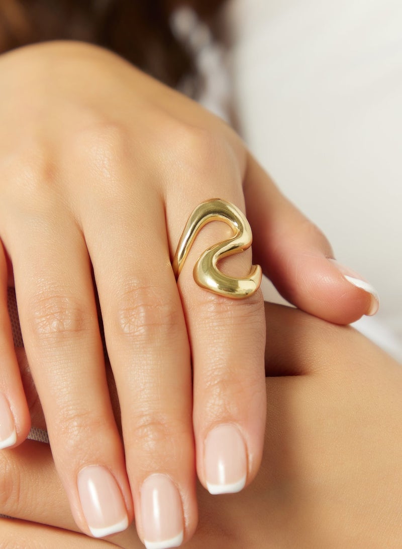 Ginger Chunky Gold Ring - Image 1