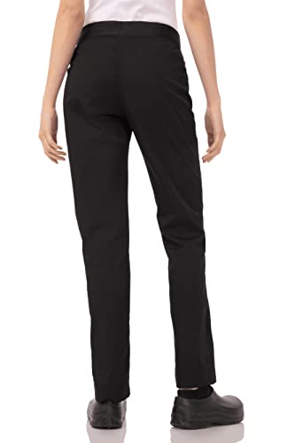 Chef Works Women's Lightweight Slim Chef Pants, Black, Small - Image 2