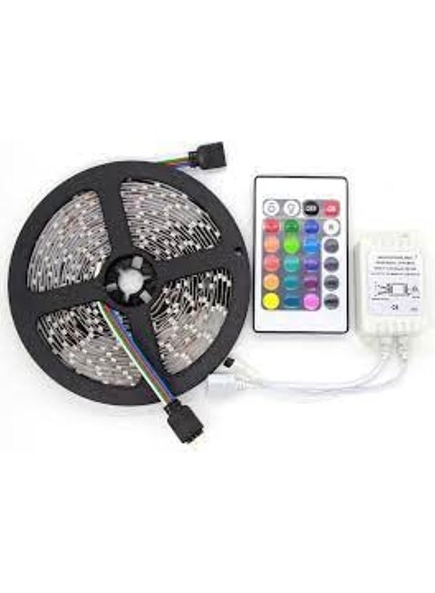 LED Strip Light Rgb 5050 5m 300 LED Waterproof With Remote 44k Control And Power Adapter