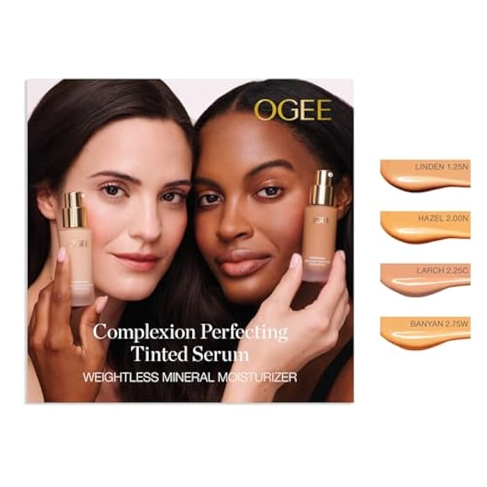 Ogee Complexion Perfecting Liquid Foundation - Lightweight Tinted Moisturizer For Face (Linden 1.25N - Light Beige, Neutral Undertone) - with Vitamin C & Jojoba Oil - Certified Organic & Made in USA - Image 5