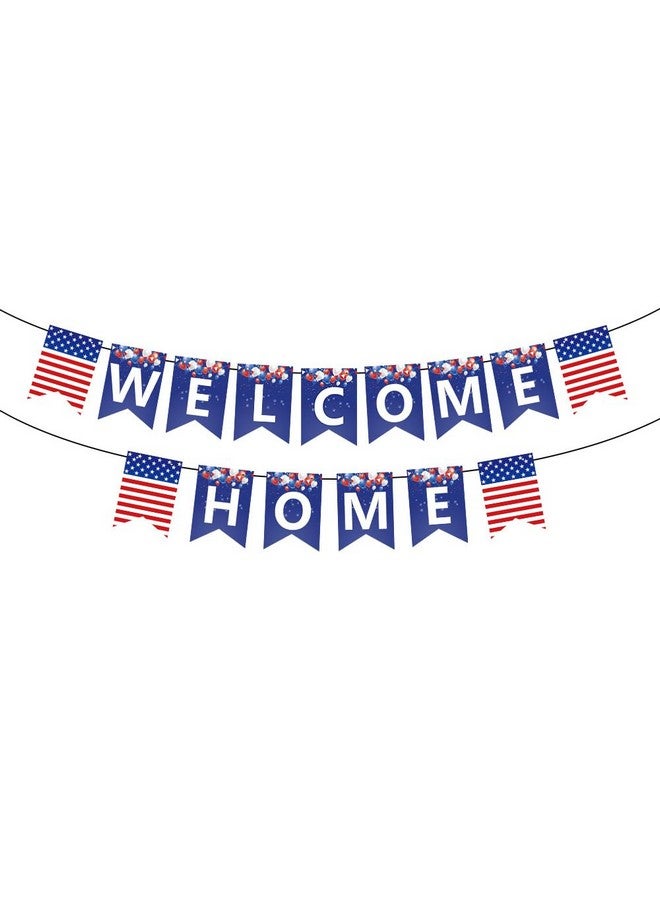 CupaPlay Military Welcome Home Banner Decorations We are So Proud of You Military Return Burlap Patriotic USA Army Themed Party Supplies Favors Red White Blue - Image 1