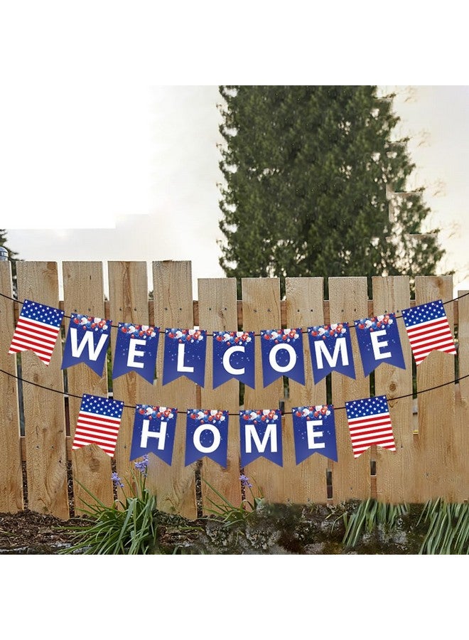 CupaPlay Military Welcome Home Banner Decorations We are So Proud of You Military Return Burlap Patriotic USA Army Themed Party Supplies Favors Red White Blue - Image 3