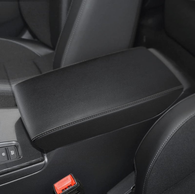 INTGET Center Console Cover for 2025 2026 Honda Civic Accessories 2022 2023 2024 Leather Interior 11th gen Civic Sport Hatchback Car Arm Rest Armrest Cover Lid Protector Seat Elbow (Gray Stitches)