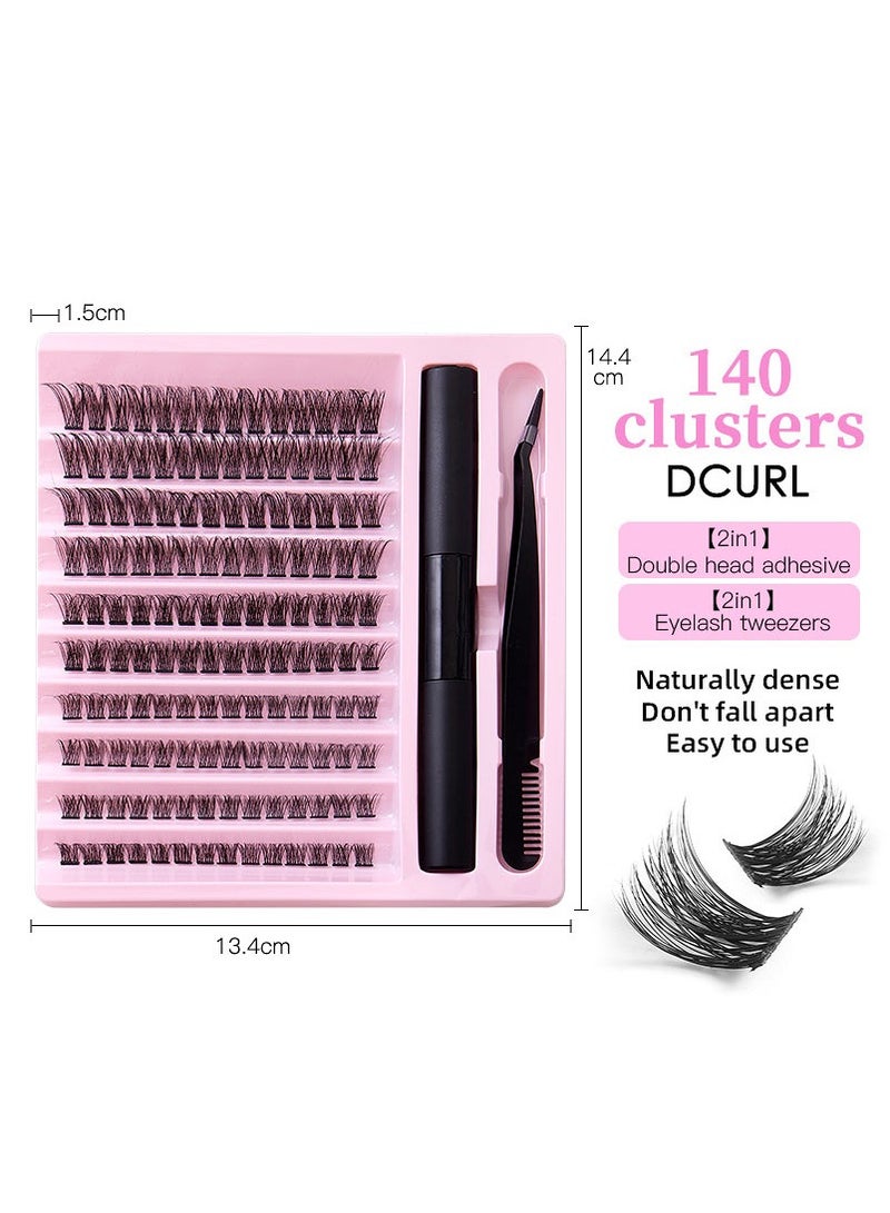 لاشز إم دي الفردية الرموش العنقودية الرموش DIY رمش نظرة طبيعية 3D تأثير الأسود الفردية الرموش الصناعية مع الغراء رمش - Image 3