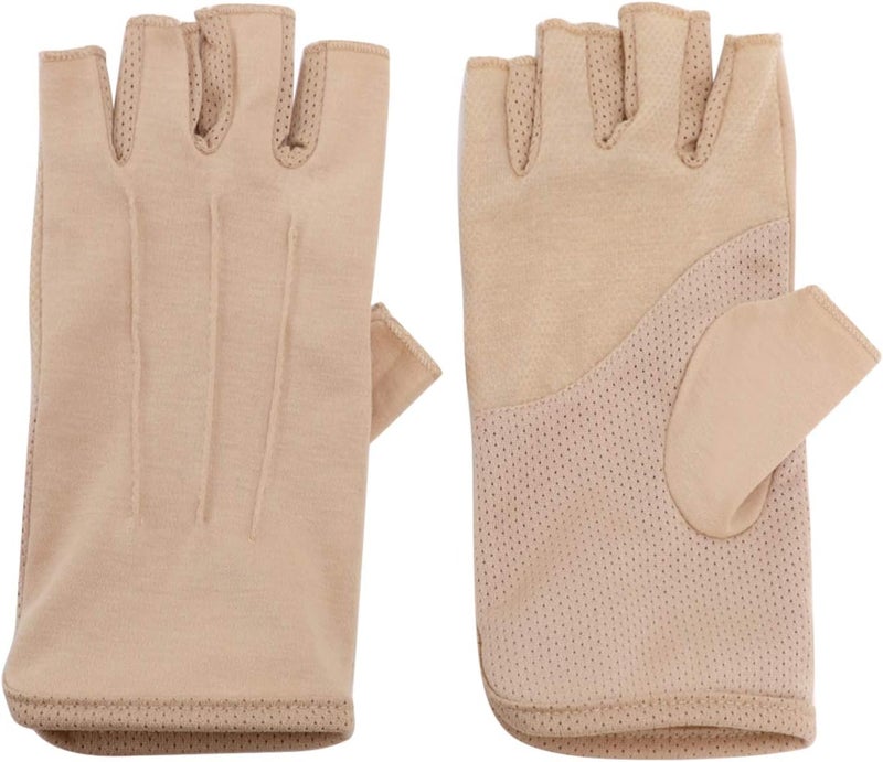 Ylucky Lightweight Summer Fingerless Gloves Men Women UV Sun Protection Driving Cotton Gloves Nonslip Touchscreen Gloves - Image 3