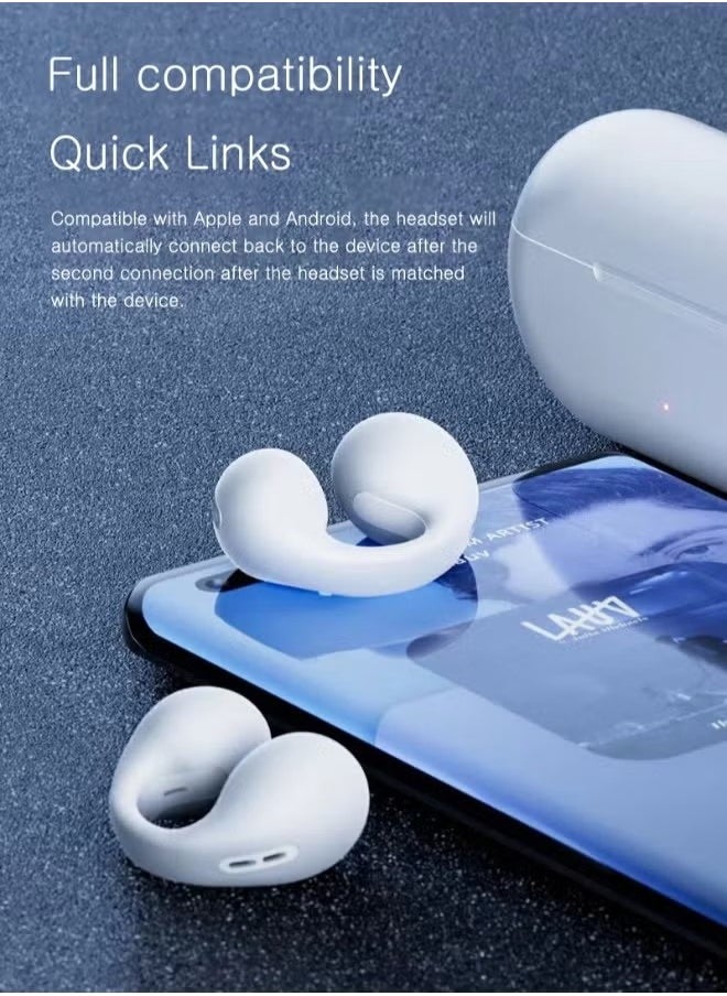 Generic - Wireless Bluetooth 5.3 Headphones with Mic TWS White - Image 1