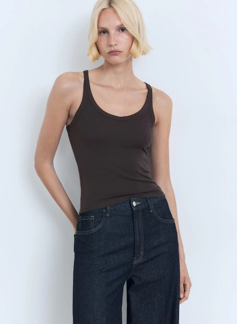 MANGO Cotton top with straps