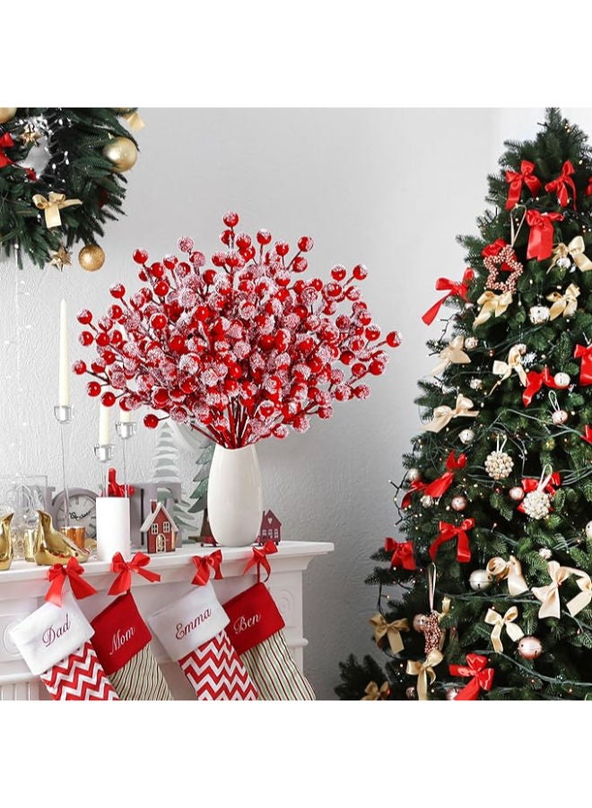 30 Pack Snow Frosted Artificial Berry Stems - Image 4