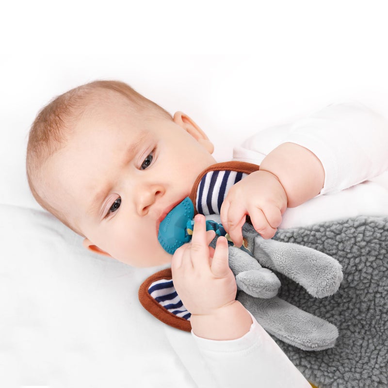 Pro Goleem Grey Elephant Loveys for Babies Girl and Boy, Baby Lovey with Teether, Baby Toys 0 3 6 9 12 Months, Safety Teething Toys for Babies Infant Newborn and Toddler Gifts - Image 2