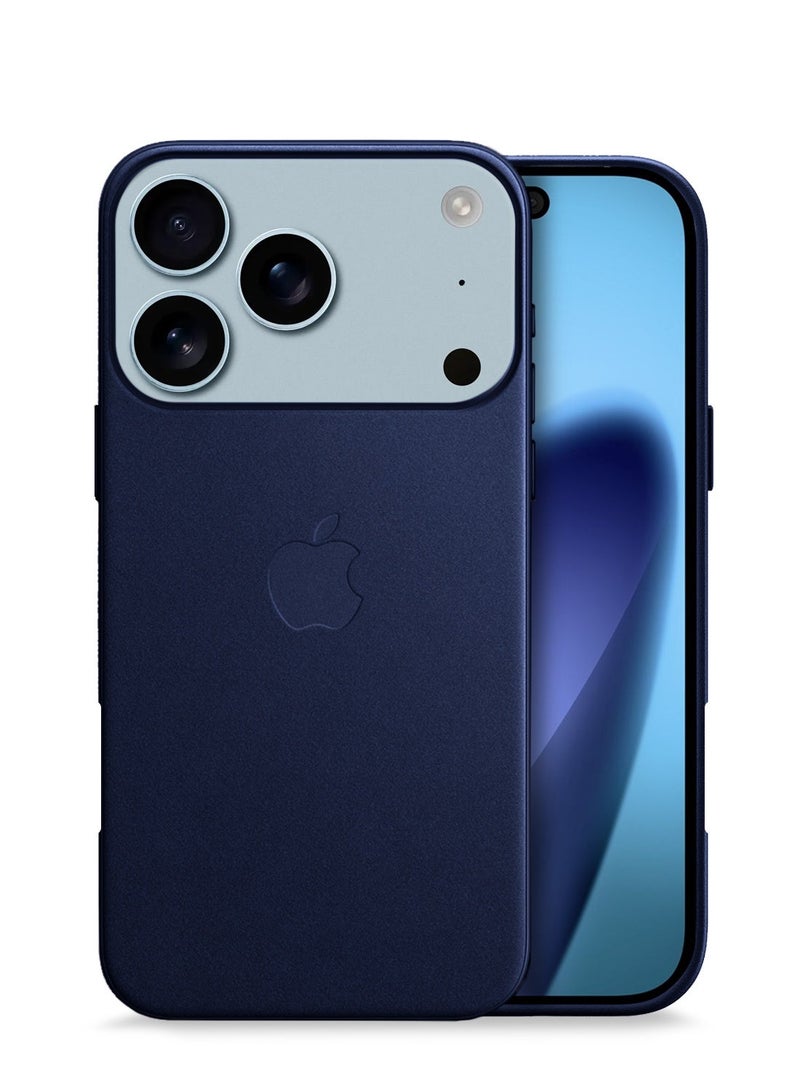 دبليو تيك حافظة شحن لاسلكية مغناطيسية جلدية فاخرة لأيفون 17 برو ماكس 5G 2025 - اللون الأزرق Strom، حافظة أصلية مضادة للصدمات (MCMPMN) - Image 2