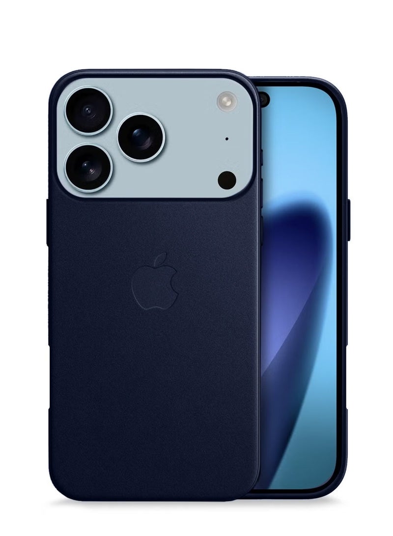 دبليو تيك حافظة شحن لاسلكية مغناطيسية جلدية فاخرة لأيفون 17 برو ماكس 5G 2025 - اللون الأزرق Strom، حافظة أصلية مضادة للصدمات (MCMPMN) - Image 1