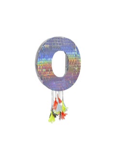 Party with Emma Foil Number Pinata for Kids Birthday Party Decorations Party Favors  Centerpieces Anniversaries Milestones (Number 0)  - Image 5