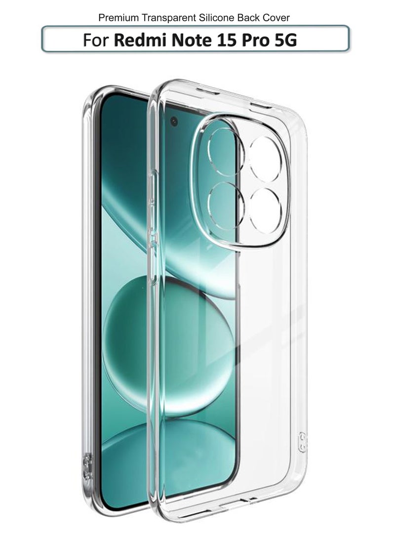For Redmi Note 15 Pro 5G - Transparent 2.0 mm Thick Silicone Drop-Proof Clear Protective Phone Cover - Transparent - Image 1