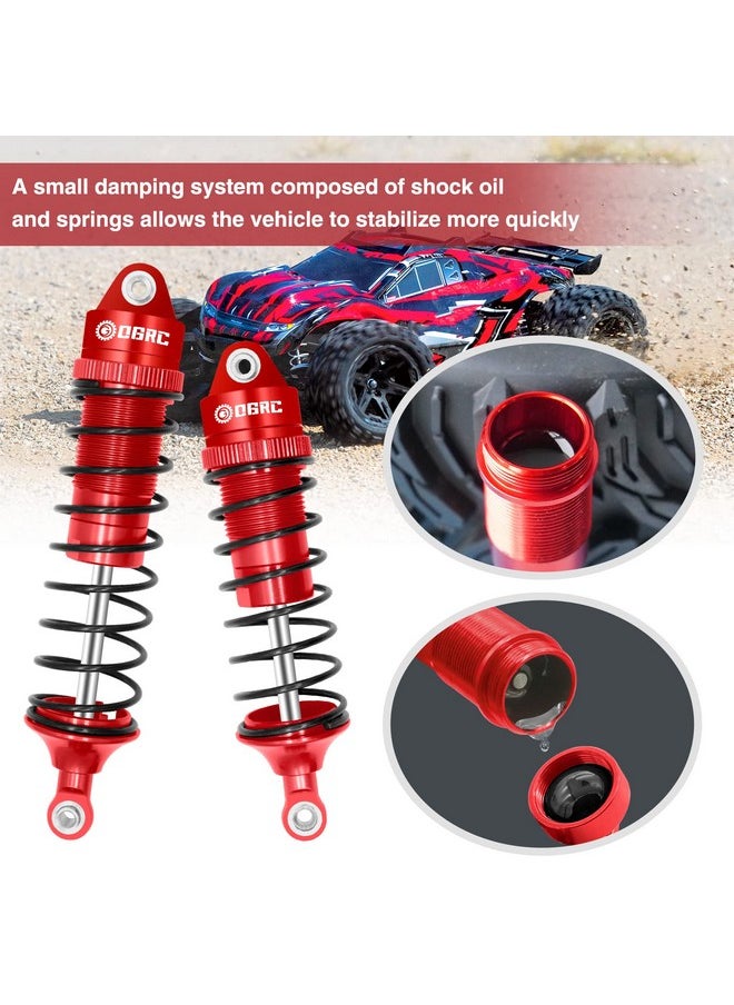 OGUNKE Ogrc Oil Shock Absorber Rc Shock Absorber Damper Set For 1/10 Traxxas Slash 2Wd Hoss Rustler 4X4 Vxl Slash 4X4 Bandit Ford Nitro Stampede Upgrades Replace Of 5863 (Red)  - Image 3
