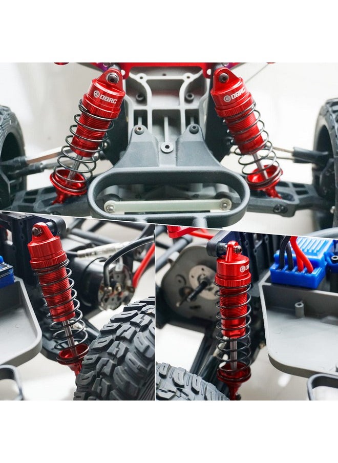 OGUNKE Ogrc Oil Shock Absorber Rc Shock Absorber Damper Set For 1/10 Traxxas Slash 2Wd Hoss Rustler 4X4 Vxl Slash 4X4 Bandit Ford Nitro Stampede Upgrades Replace Of 5863 (Red)  - Image 2