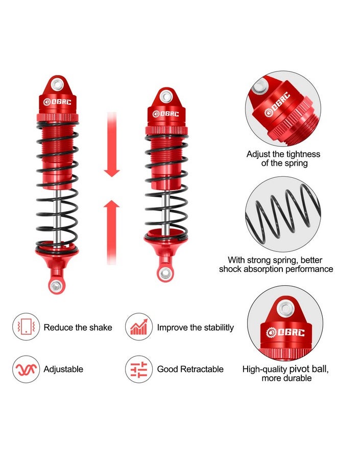 OGUNKE Ogrc Oil Shock Absorber Rc Shock Absorber Damper Set For 1/10 Traxxas Slash 2Wd Hoss Rustler 4X4 Vxl Slash 4X4 Bandit Ford Nitro Stampede Upgrades Replace Of 5863 (Red)  - Image 4
