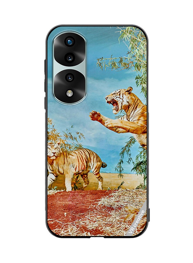 VR CREATIVE Protective Case Cover For Honor 70 Pro Tiger Jumping Design Multicolour - Image 1