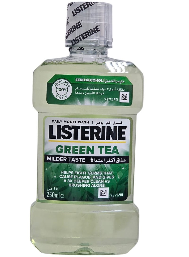 غسول فم يومي ليسترين شاي أخضر خال من الكحول 250مل