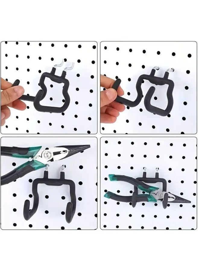 خطافات لوح الأظافر المعدنية الحديثة 4 قطع لتخزين وتعليق الأدوات في ورشة المرآب - Image 3
