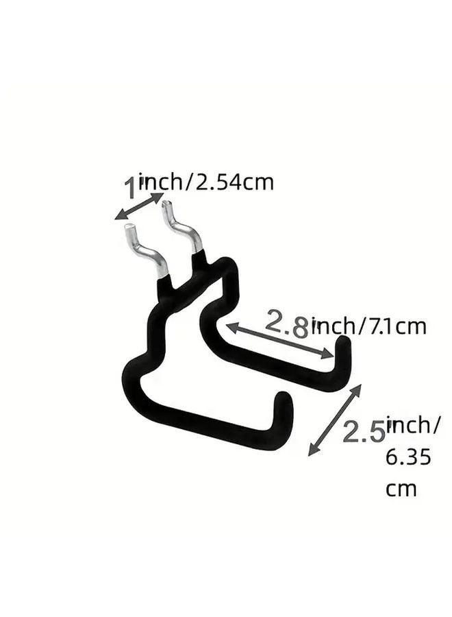 خطافات لوح الأظافر المعدنية الحديثة 4 قطع لتخزين وتعليق الأدوات في ورشة المرآب - Image 4