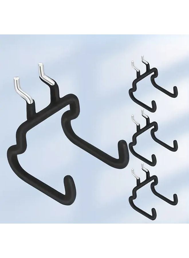 خطافات لوح الأظافر المعدنية الحديثة 4 قطع لتخزين وتعليق الأدوات في ورشة المرآب - Image 2