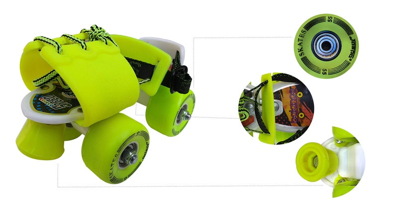 Jaspo Toddlers Baby Kids Junior Intact Adjustable Roller Skates Combo (Suitable for Age Group Up to 5 Years) (Derby Dolls Intact) (Yellow) - Image 3