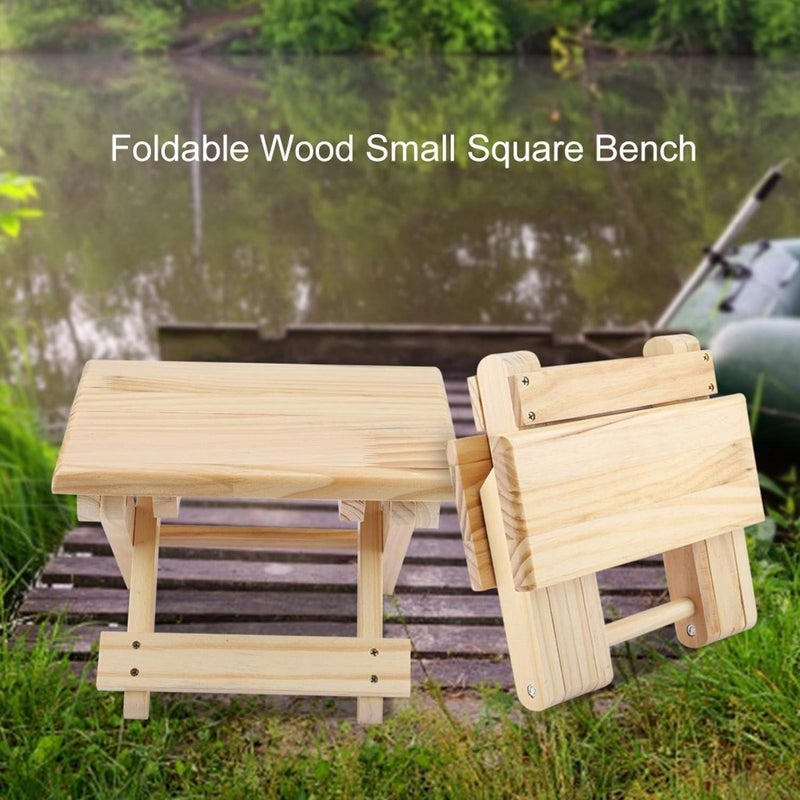Matiko Natural Bamboo Folding Stool Bamboo Folding Stool Bamboo Shower Stool for Showers Shaved Legs and Foot Rest  - Image 5