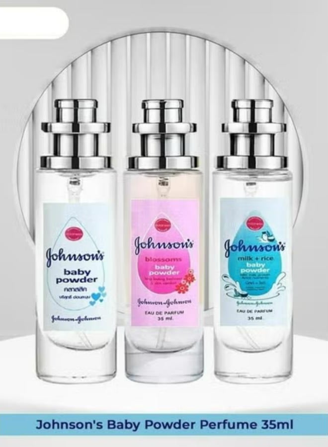 Johnson's Baby Perfume Classic And Blossoms And Milk Rice 35 ML 3 Pcs