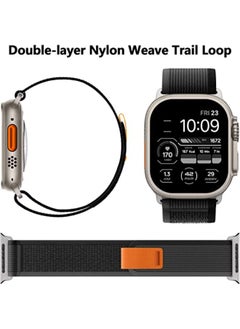 SHOPI Trail Loop Compatible with Apple Watch Band 49mm 45mm 44mm 42mm 41mm 40mm 38mm, Nylon Weave Sport Loop Men Women Adjustable Pull Tab Strap for Apple Watch Ultra iWatch Series 8 7 6 5 4 3 2 1 SE  - Image 2