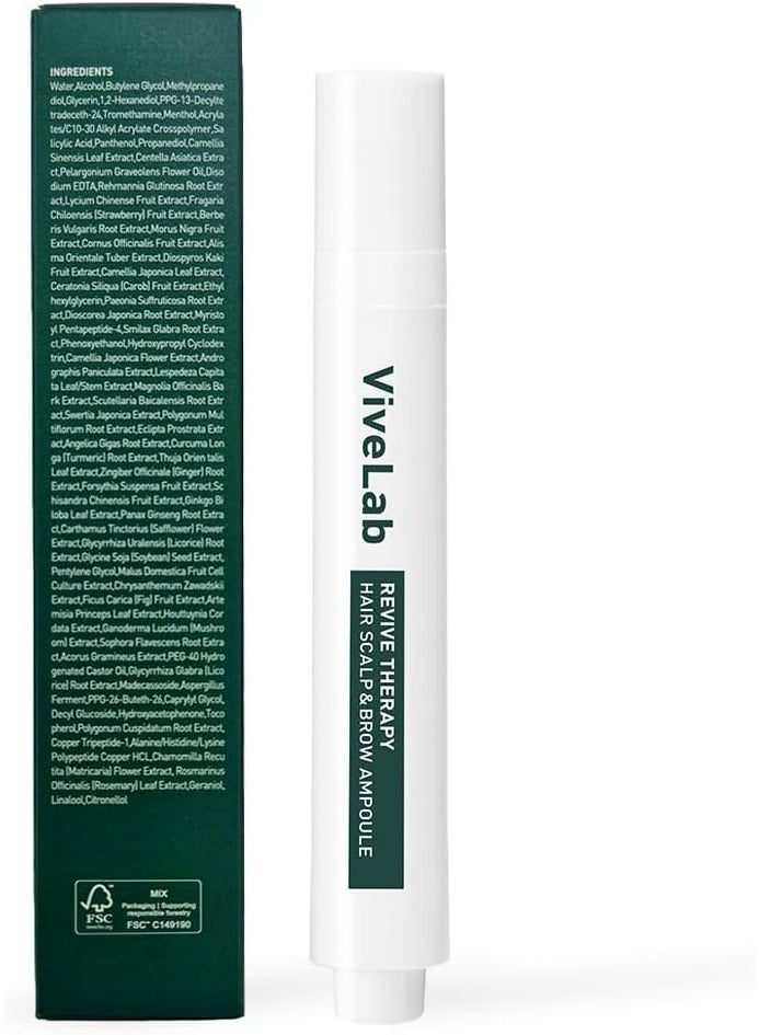 ViveLab فيڤ لاب أمبولات البيوتين لنمو الشعر نوع رولر علاج طبيعي زيت للعناية بفروة الرأس لزيادة كثافة الشعر وامتلائه - Image 3