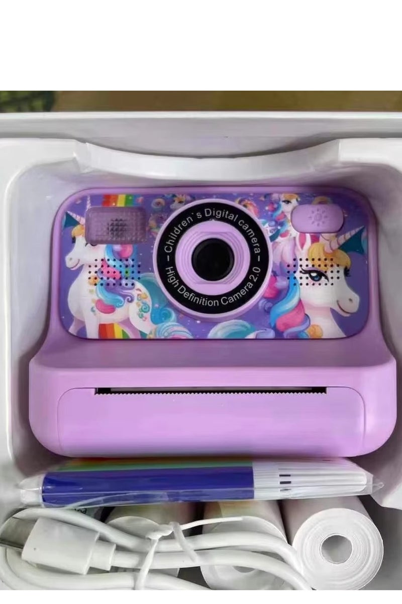 Generic Children's Camera With Printing Can Shoot Children's Gift Mini Toy Camera Photos Video Digital Instant Camera - Image 3