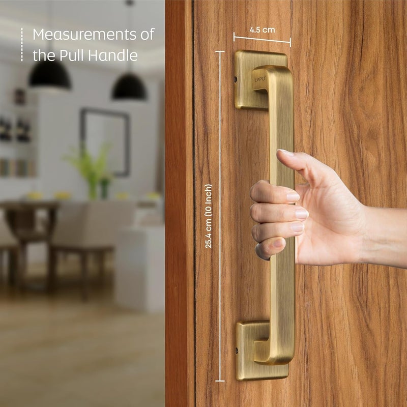 LAPO LAPO Cool Door Handles for Main Door Main Door Handle Door Handle Zinc Alloy10 Inches Pack of 1 Antique Finish 3 Years Warranty Pull Handle  - Image 4