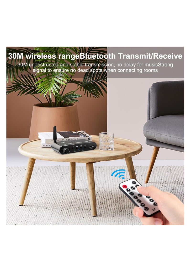 SYOSI محول صوت رقمي إلى تناظري مع جهاز استقبال بلوتوث 5.1، محول رقمي بصري إلى 3.5 مم DAC لاسلكي، محور إلى تناظري L/R RCA 3.5 مم للتلفزيون، الألعاب، مشغل الأقراص المضغوطة، MP3 - Image 4