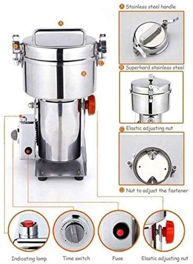 SILVER CREST Silver Crest 500 grams Heavy Grinder for Cereal, Grain, Spice Powder Grinder Machine 100% Copper Motor, Imported  - Image 5