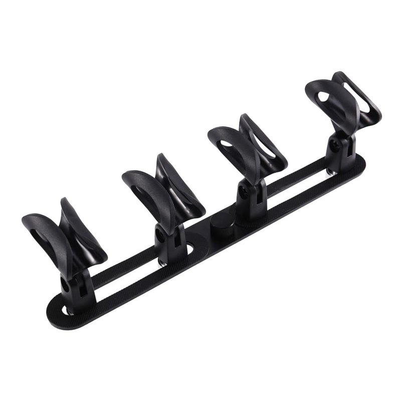Colaxi Stereo Array Spacing Bar Microphone Holder with 4 Clips and Bracket for Stage - Image 3