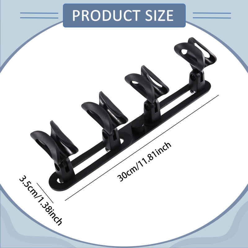 Colaxi Stereo Array Spacing Bar Microphone Holder with 4 Clips and Bracket for Stage - Image 4