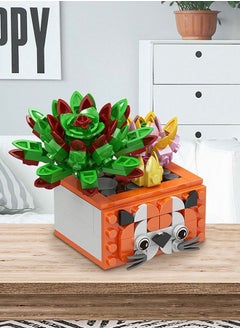 GROIC 181PCS Plant Flower Building Block,Bonsai Model Creative DIY Simulation Succulent Flower Artificial Flowers  Botanical Building Brick Toys for Home Decoration,Kids Party Supplies, Birthday Favors  - Image 3