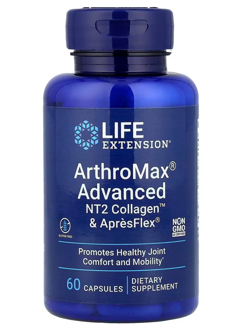 لايف إكستنشن Life Extension، ArthroMax® Advanced، NT2 Collagen™ و ApresFlex®، 60 كبسولة - Image 1